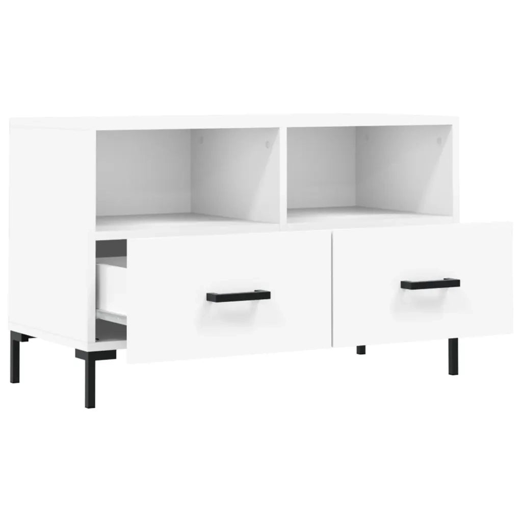 Mobile Porta TV-Mobile per TV-Credenza TV Bianco 80x36x50 cm in Legno Multistrato 304226