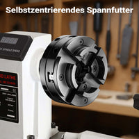 Mandrino di ricambio per tornio da banco, compatibile con filettatura M33 x 3,5, mandrino a ganasce