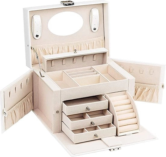 Cassettiera Portatile per Donna / Box per Oreficeria / Cassetti per Oreficeria Portatili per Collane, Orecchini, Anelli - Cassettiera per Magazzino Oreficeria