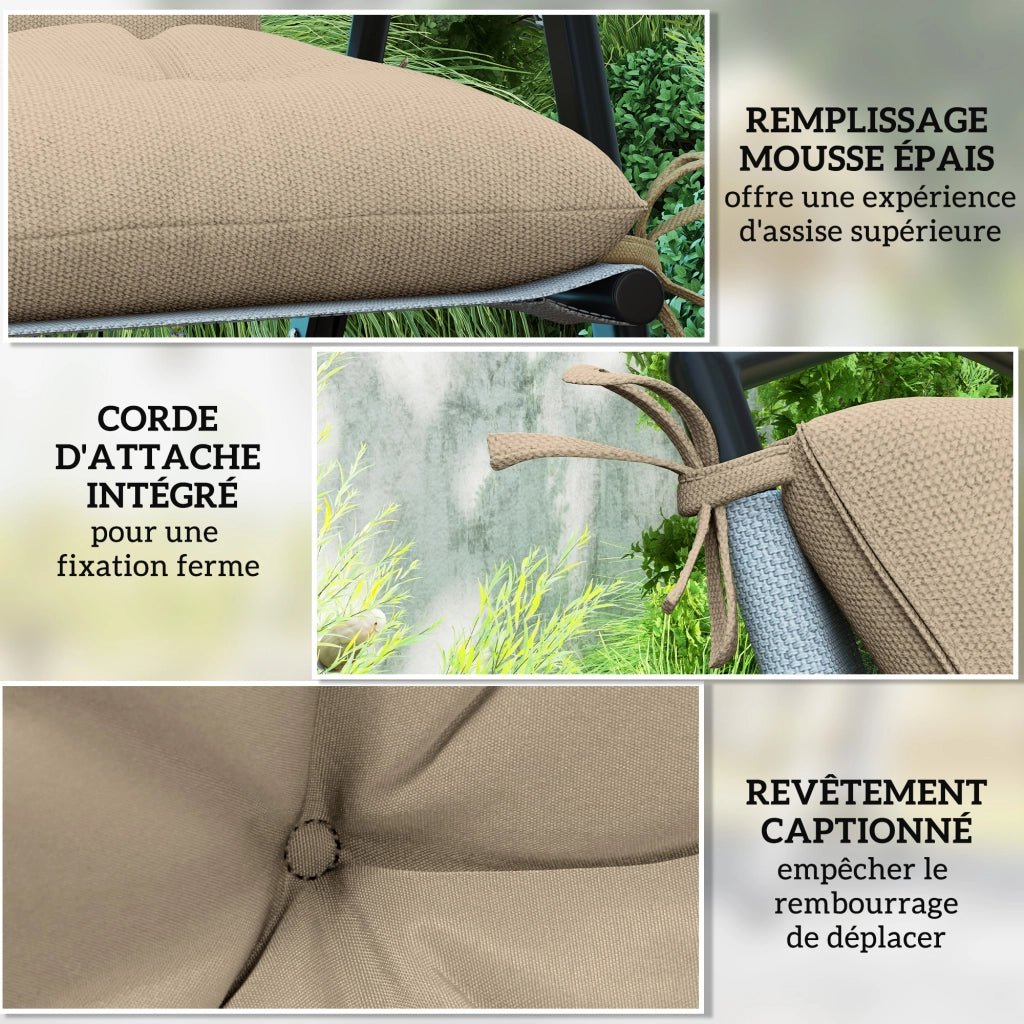 Cuscini per Sedie da Giardino ¨C Zephmum ¨C Beige 98x50x8 cm