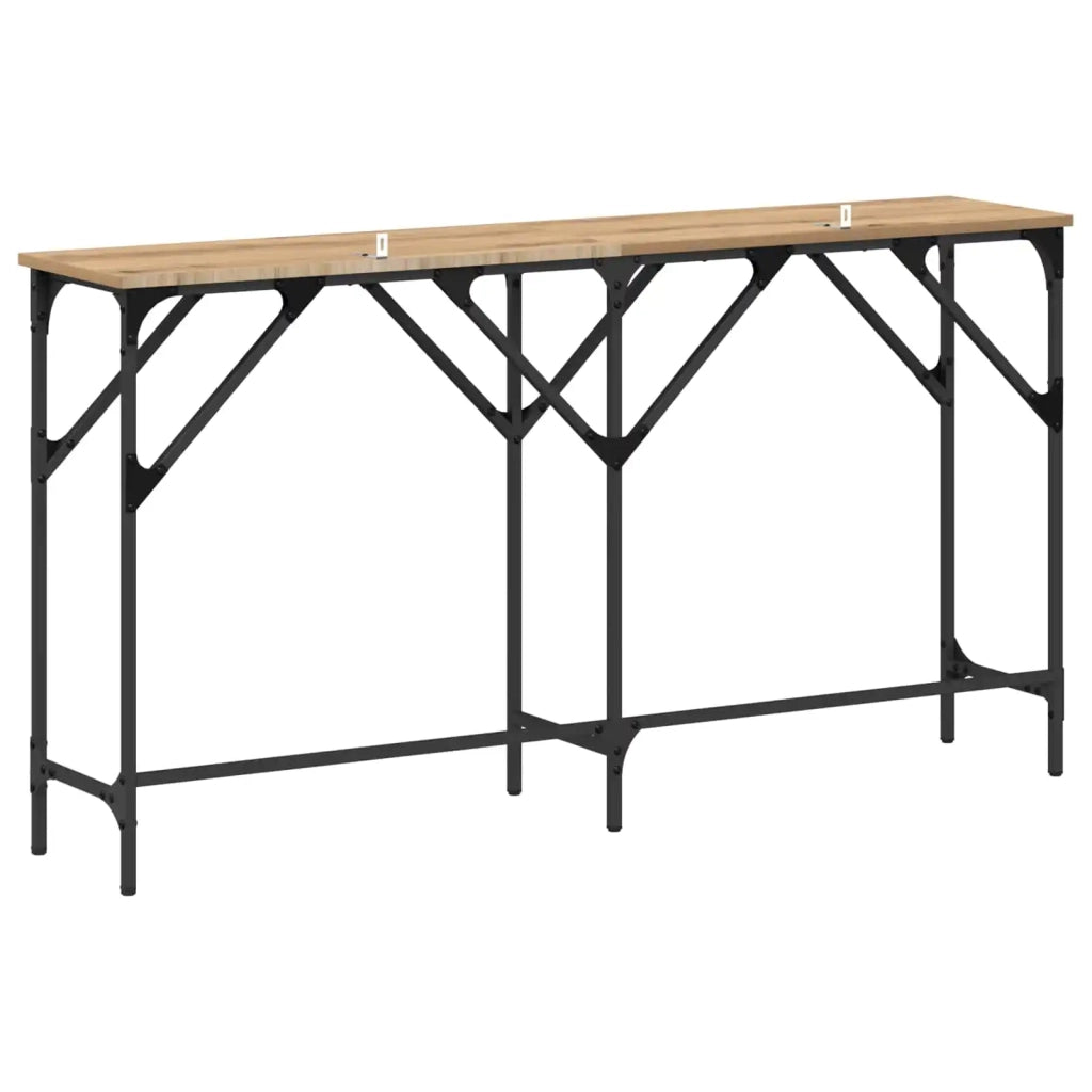 Tavolo consolle rovere artigianale 140 x 29 x 75 cm