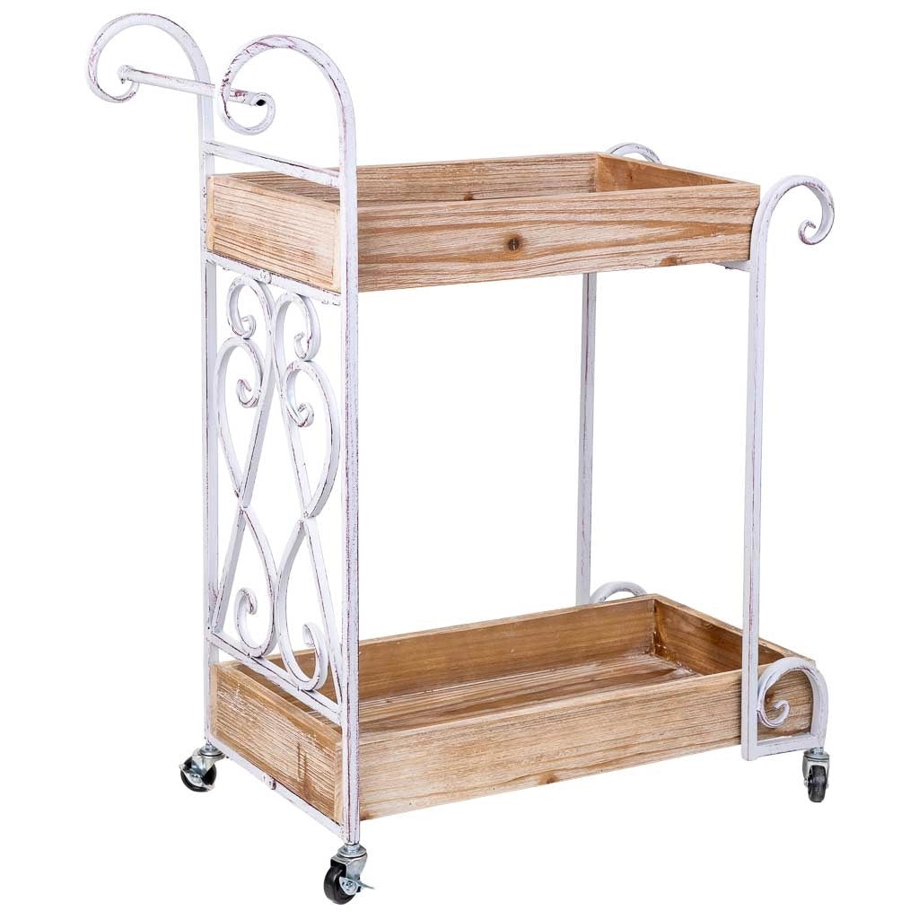 Carrello espositivo marrone, 62x35x86h cm