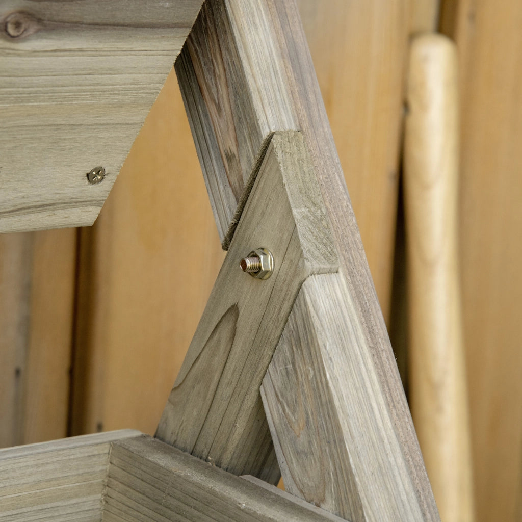 Fioriera a 3 Livelli in Legno di Abete ¨C zephmum ¨C Verde 71x61x77 cm