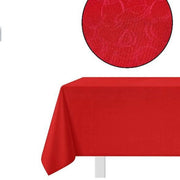 Trade Shop - Tovaglia Natalizia Tessuto Rosso Tinta Unita Natale Capodanno 12 Posti 140x240cm -