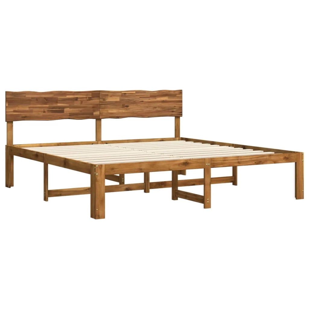 Letto matrimoniale con testiera ROSTOCK Naturale 200 x 200 cm 3405438