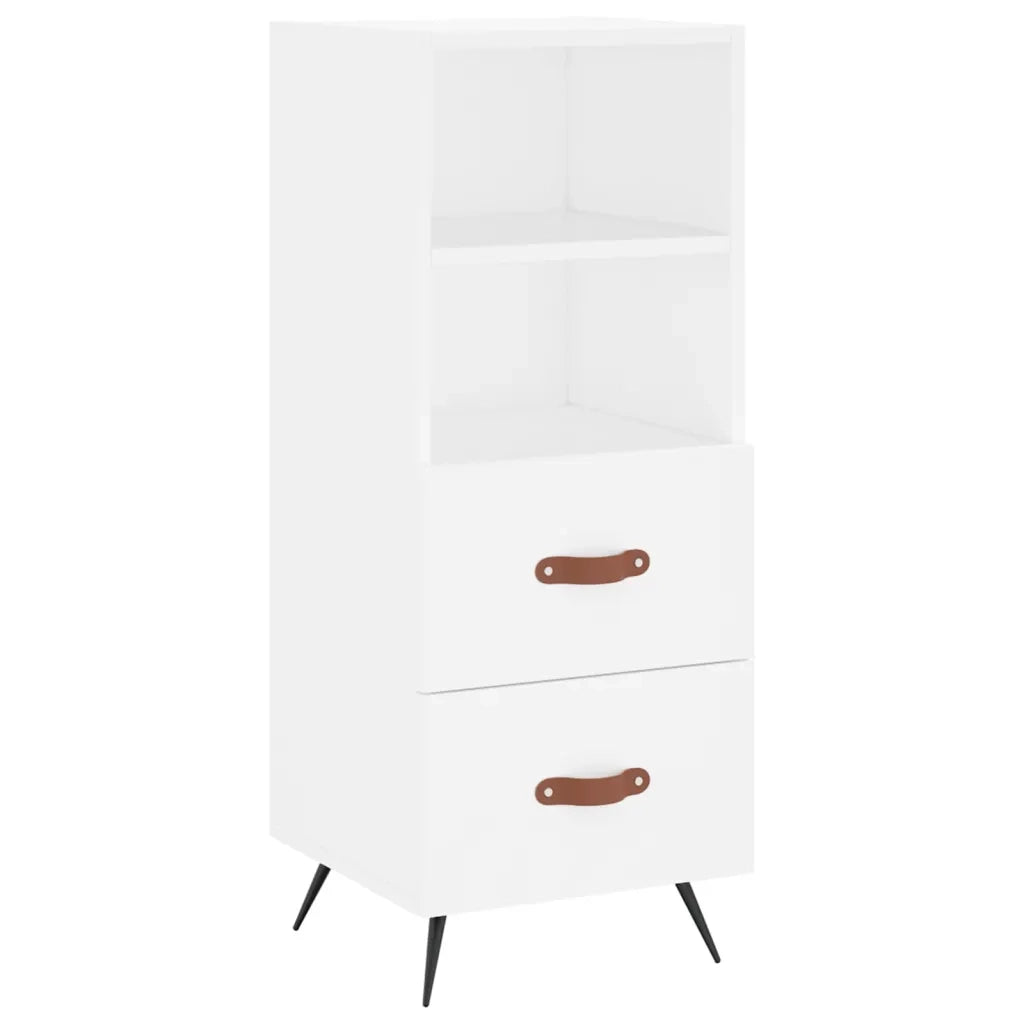 Credenza | Madia | Buffet da pranzo | Armadio da pranzo Bianca 34,5x34x180 cm in Legno Multistrato