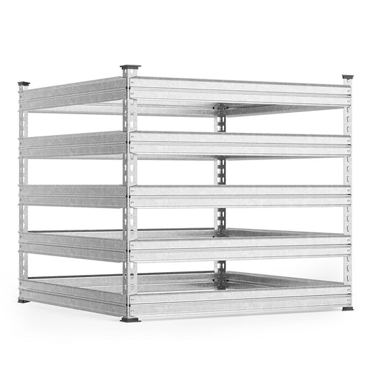 Compostiera da giardino in metallo 100 x 100 x 90 cm per 900 litri di compost da rifiuti organici