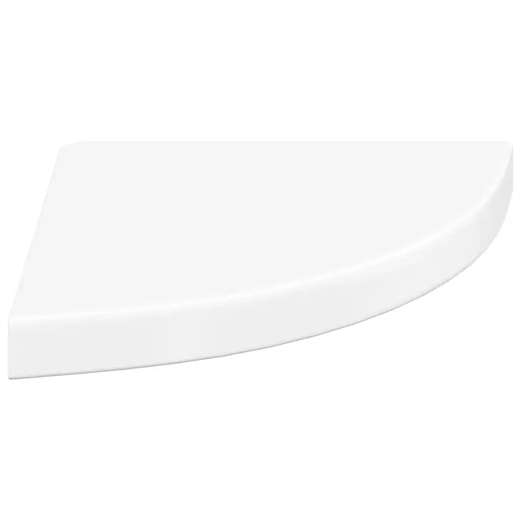 Scaffali Angolari a Parete 2 pz Bianco Lucido 35x35x3,8 cm MDF cod mxl 32803