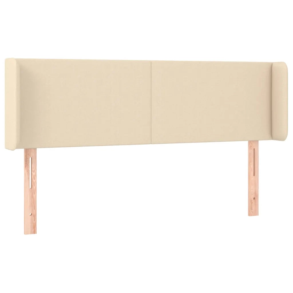 Testiera ad Orecchio Crema 147x16x78/88 cm in Tessuto