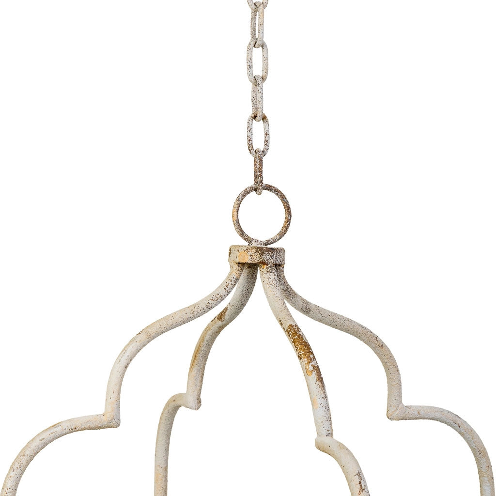 Fioriera sospesa in ferro bianco 30x25x55h cm