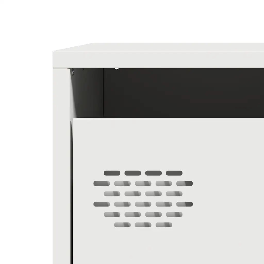 vidaXL Credenza Bianca 39x35x103,5 cm in Acciaio