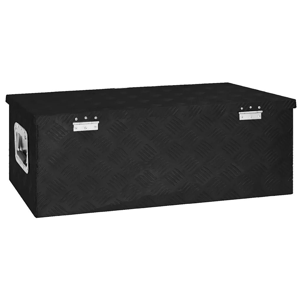 Contenitore Portaoggetti Nero 80x39x30 cm in Alluminio CFW9126629