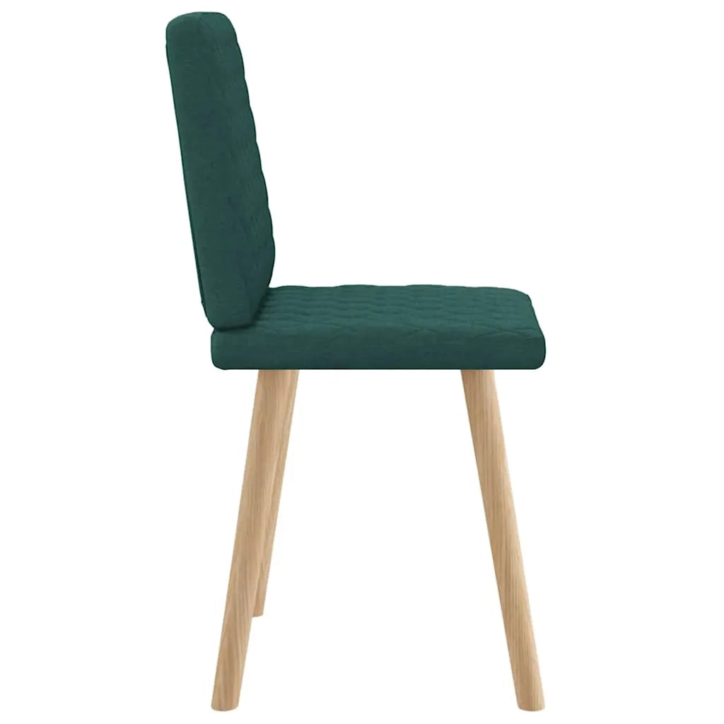 Sedie da Pranzo 2 pz Verde Scuro in Tessuto 4101126