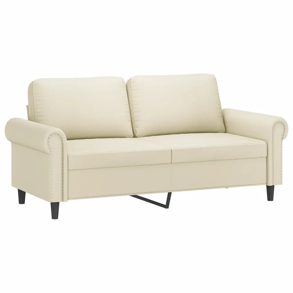 Set di Divani 3 pz con Cuscini Crema in Similpelle 3202166