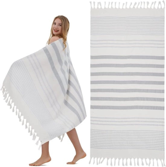 Asciugamano Leggero e Leggero per Spiaggia - Asciugamano Assorbente e Secco in Breve Tempo da Donna e Uomo - Asciugamano per Hammam 100x180cm