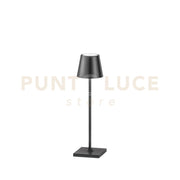 LAMPADA DA TAVOLO RICARICABILE LED DRINK NERA 1,5W 165LM 3000K DIMMERABILE IP54 7X25CM