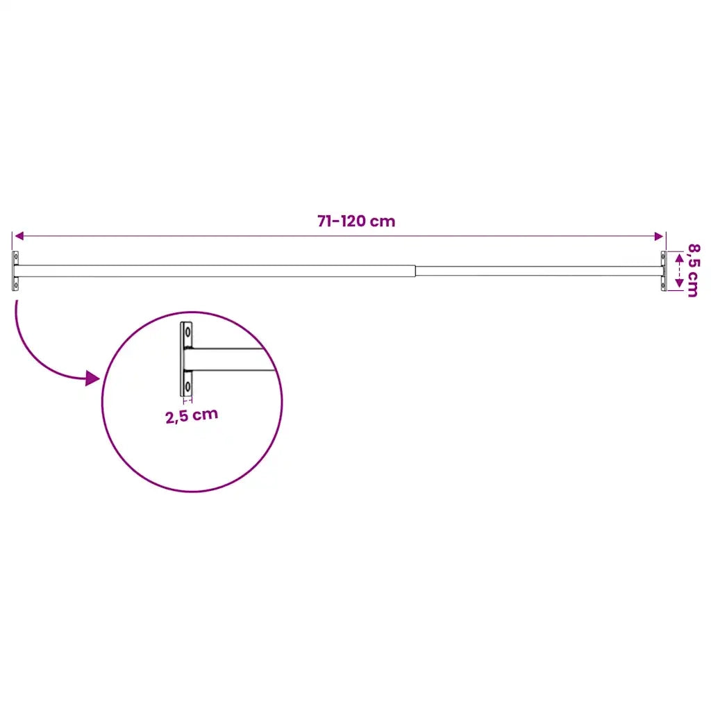 Barra di Sicurezza per Finestra Regolabile 710-1200 mm CFW7152640