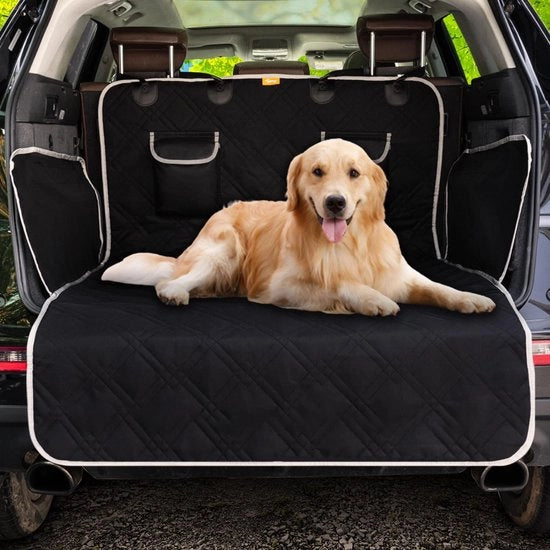 Bagaglio per cani SUV XL, copertura per bagagliaio per cani acqua resistente per bagagliaio posteriore, copertura per bagaglio per animali domestici per SUV/bus/van, nero
