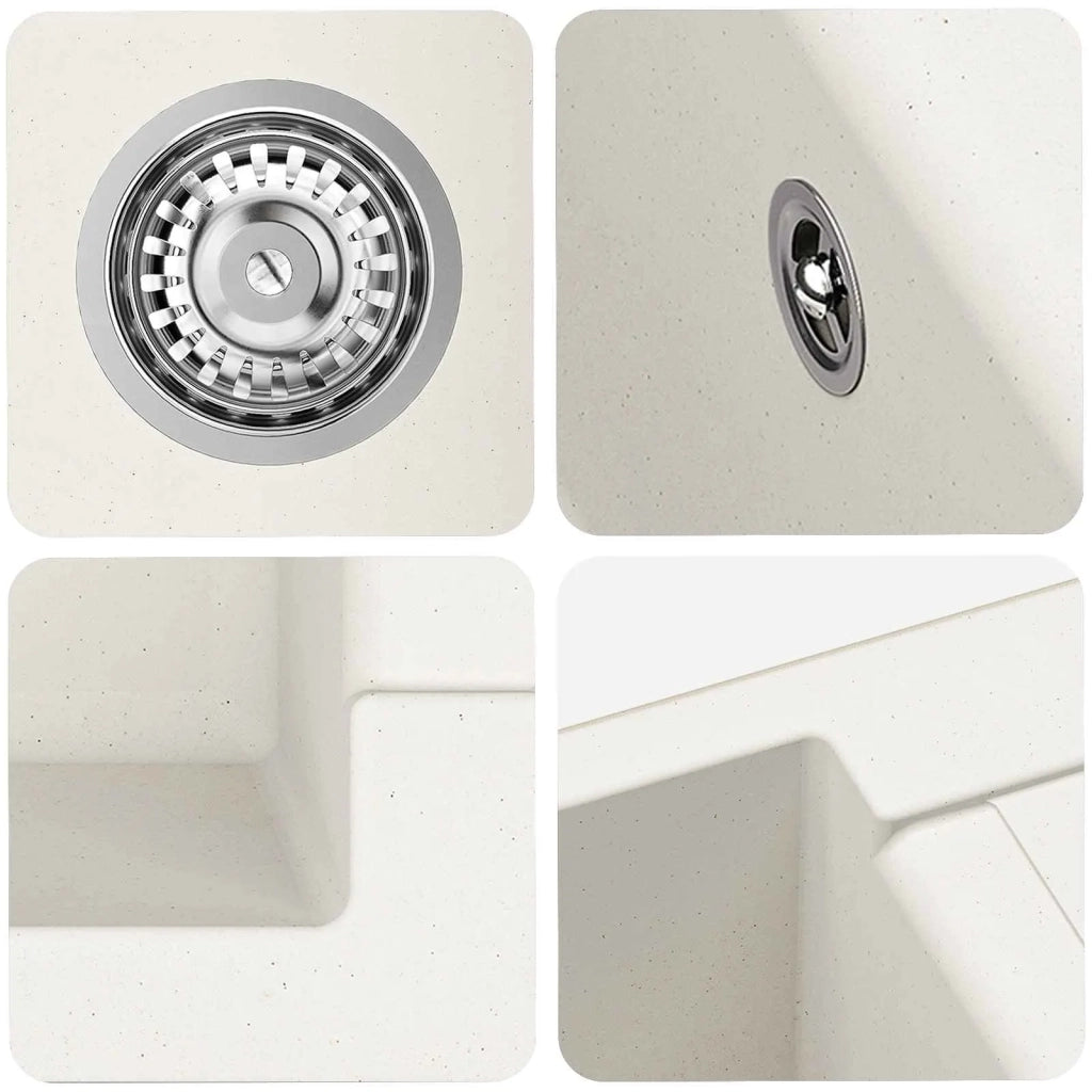 Lavello Bianco 780 x 500 mm 80% Quarzo e 20% Resina CFW2374179