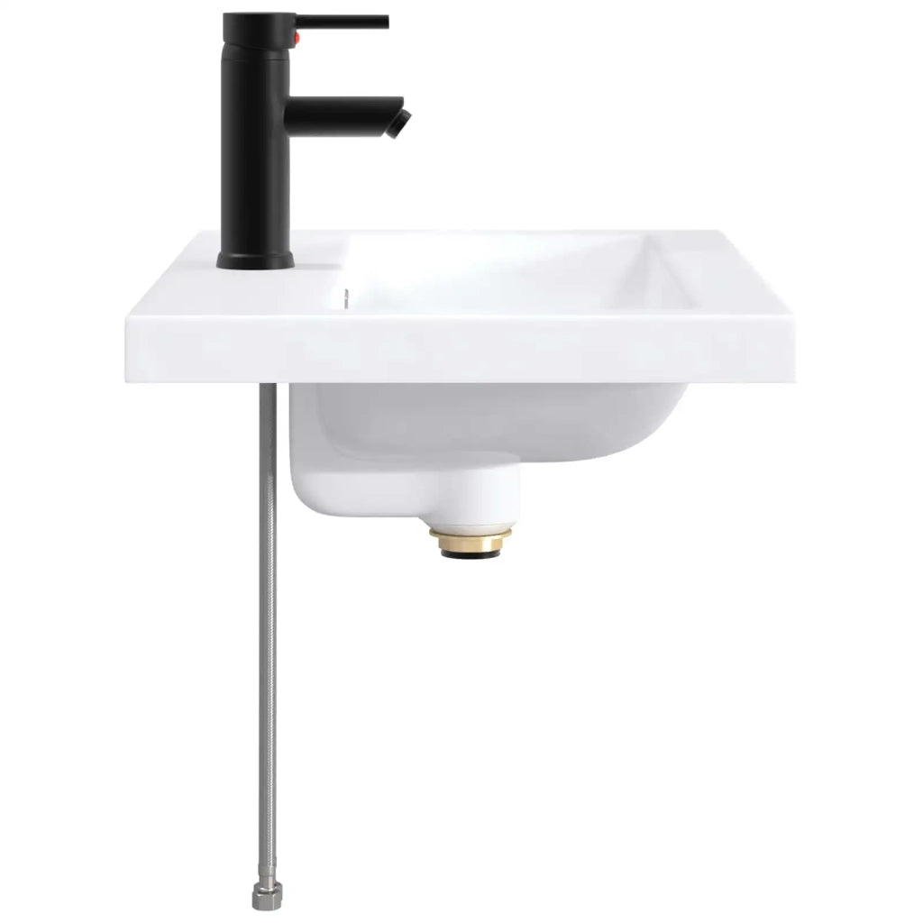 Lavabo da bagno Nero Opaco 61 x 40 x 16,5 cm Metallo