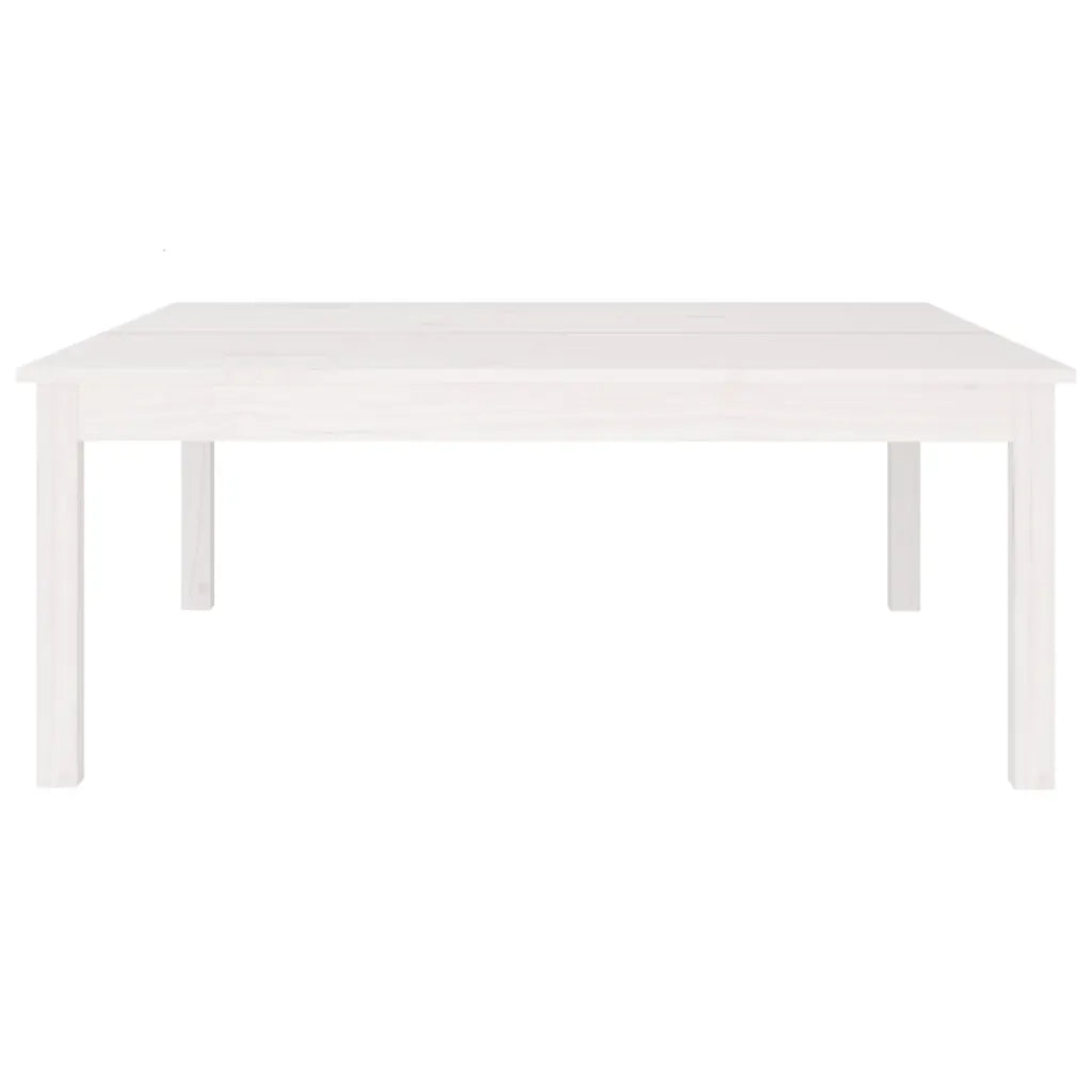 Tavolino da Salotto-Tavolino da soggiorno-Tavolo Bianco 100x100x40 cm Legno Massello di Pino