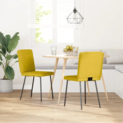 Sedie da Pranzo 2 pz Gialle in Velluto 4101193