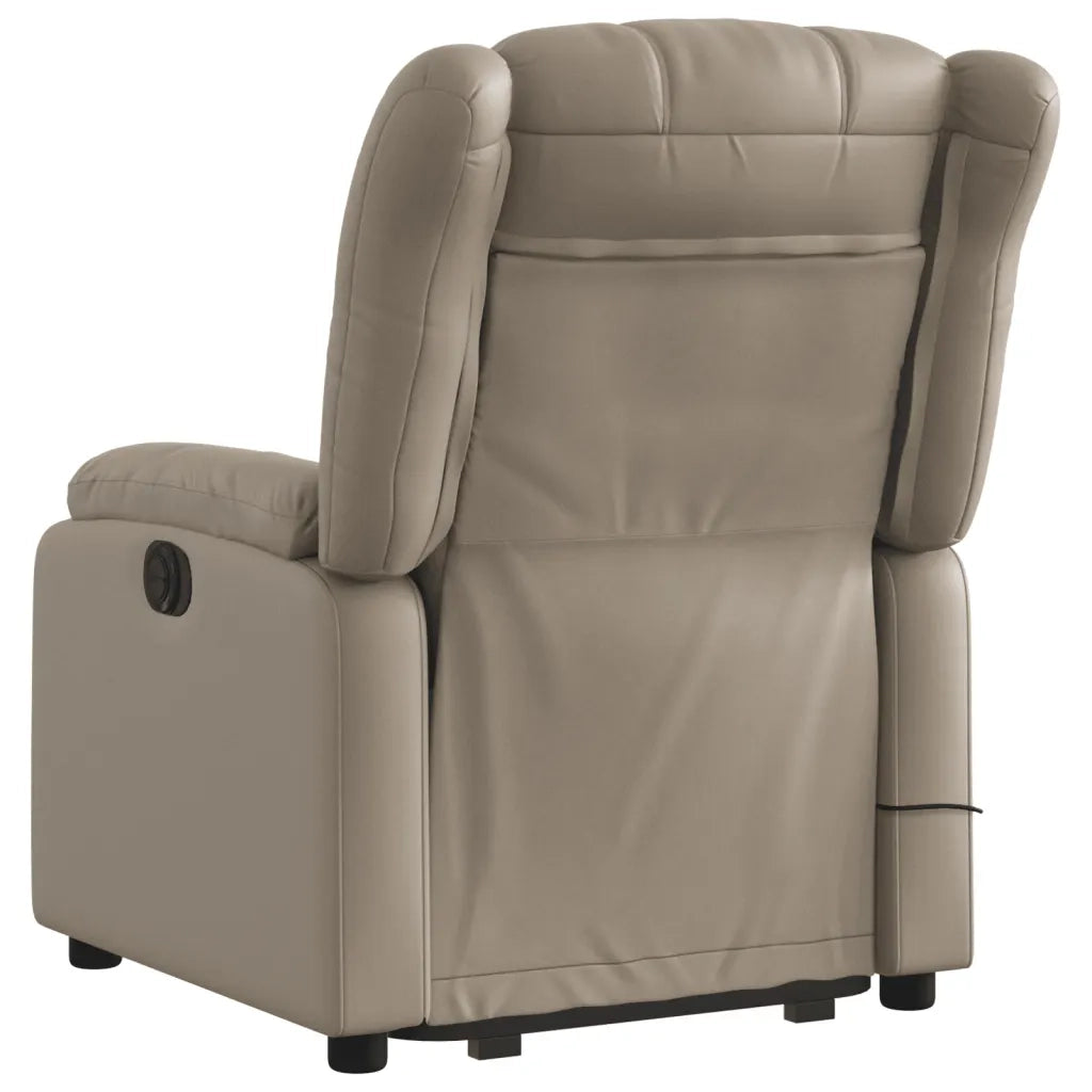 Poltrona Alzapersona Massaggio Elettrica Cappuccino Similpelle 3205291