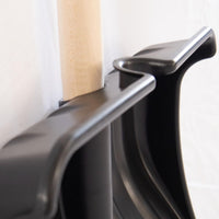 OWIJI Pala da Neve Nera Multifunzione Manico Legno Lama in Plastica Rinforzata Resistente Bordo Metallo Larghezza Lavoro 40 cm Spala Neve Foglie Terreno Giardinaggio