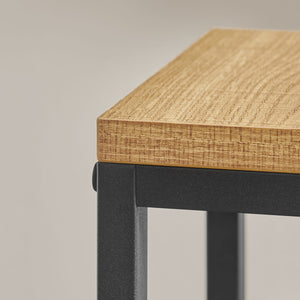 Portafiori Valora a 4 ripiani in rovere nero, stile industriale per soggiorno