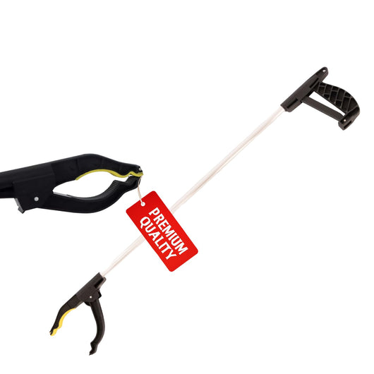 OWIJI Pinza Prensile Anziani Bastone in Alluminio Raccogli Rifiuti Oggetti Adulti Disabili Morsetto Rotante 360° Zigrinato Portatile Raccoglitore Immondizia Giardino Casa Parco Spiaggia