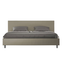 BS COM Letto contenitore imbottito 180x200 similpelle cappuccino