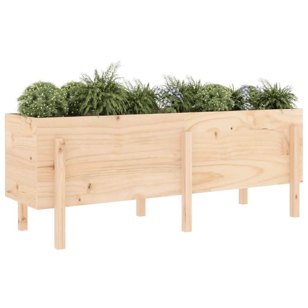 Fioriera Rialzata da Giardino 160x50x57 cm Legno Massello Pinocod mxl 103310