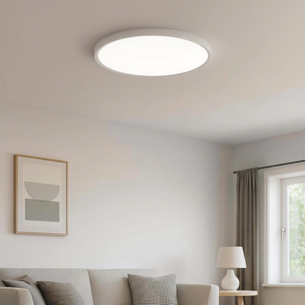 Plafoniera Design Slim LED 36W CCT IP40 Lampada Moderna Soffitto Luce Bagno Cucina Soggiorno Ufficio 48cm colore BIANCO