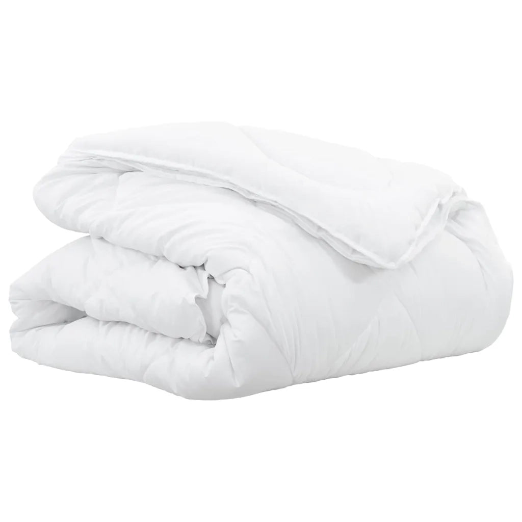 vidaXL Trapunte & Duvet Bianco 200 x 220 cm Microfibra