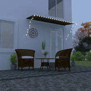 Tenda da Sole Retrattile con LED 300x150 cm Antracite 145918
