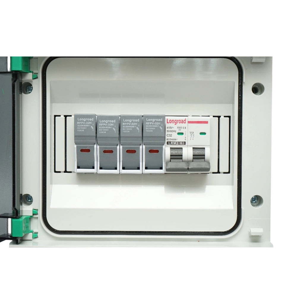 Quadro fusibili da 8 moduli, equipaggiato monofase per sistemi 3–6 kW Breckner Germany