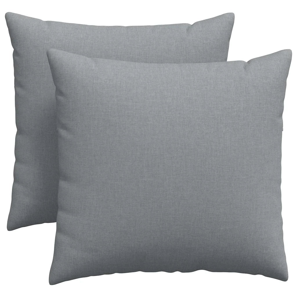 Cuscini da Divano 2 pz | Cuscini per sedie Grigio chiaro 45 x 45 cm Tessuto