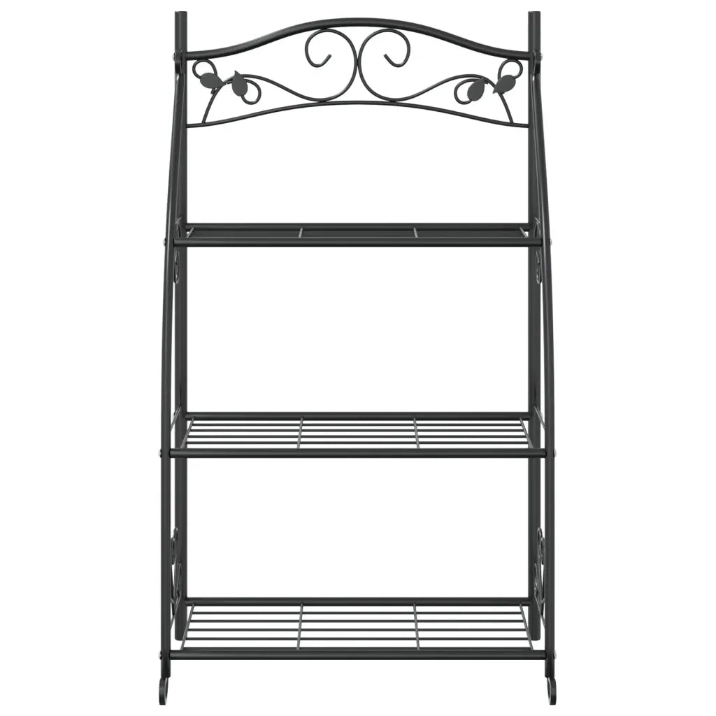 Fioriera Nera 56x30x96cm in Acciaio 319353