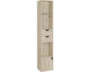 Cassetti Libri - Pannelli Libri - Pannelli per Parete - Cassetti Libri - Organizzatore di Archiviazione - 30x158x24cm - con Porta Cassetto - per Decorazione di Sala da Pranzo - Mobiletto in Legno di Faggio chiaro