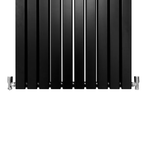 Radiatore Termosifone Termoarredo Design Piatto Pannello Elementi Nero Opaco