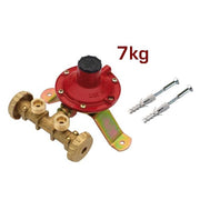 MINI CENTRALINA 2 BOMBOLE staffa REGOLATORE DA 7 KG SENZA FLESSIBILI GAS GPL - UNIVERSALE