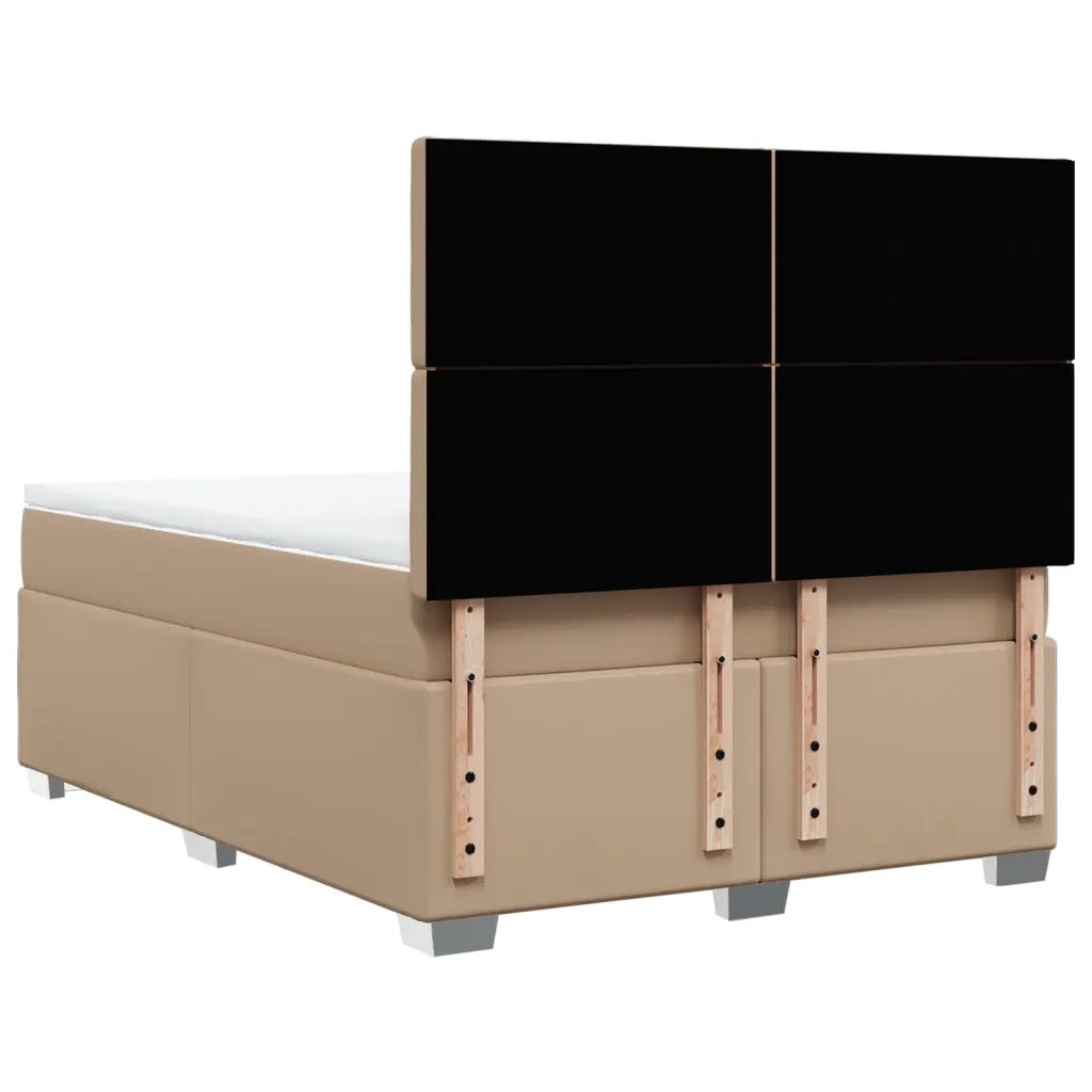 Giroletto a Molle con Materasso Cappuccino 140x200cm Similpelle