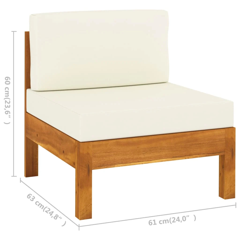 Set di mobili da giardino mobili da esterno 7 pezzi con cuscini bianco crema legno di acacia 02_0017087
