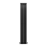 Radiatore Termosifone Termoarredo Design Piatto Pannello Elementi Nero Opaco