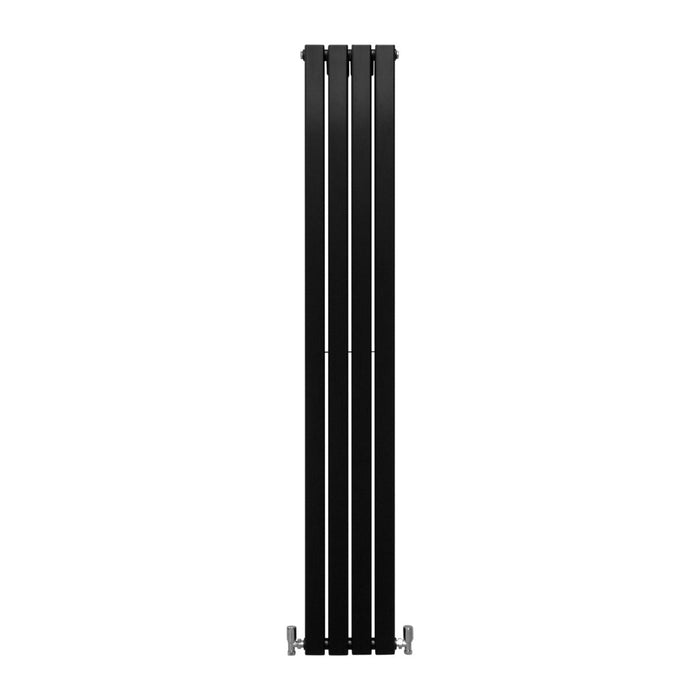 Radiatore Termosifone Termoarredo Design Piatto Pannello Elementi Nero Opaco