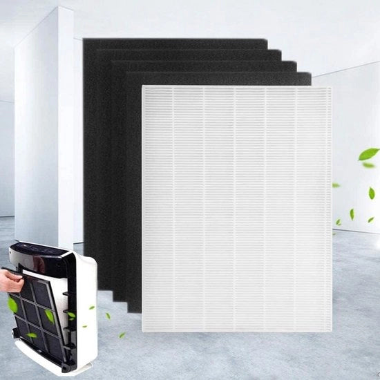 Filtro di pre-filtrazione a carbonio per 4 aspiratori d'aria e 1 filtro principale HEPA - Compatibile con 115115 5300 5500 Filtro ozono