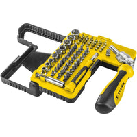 Topex 39d346 set di punte giravi vite e bussole con cricchetto ds