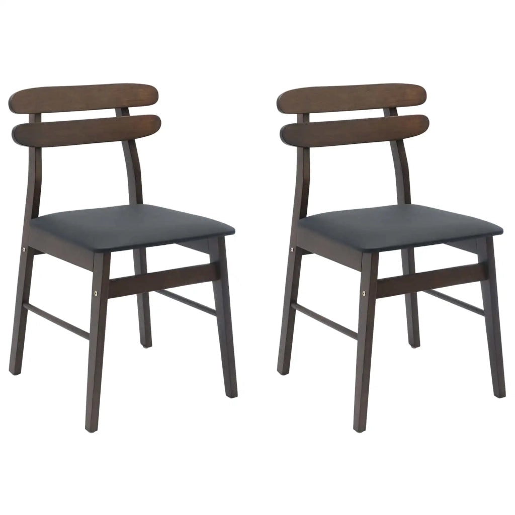 Sedia da pranzo 2 pcs Marrone chiaro e nero 42020511