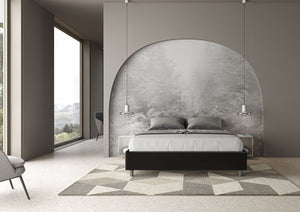 BS COM Letto matrimoniale contenitore apertura comoda imbottito 160x200 similpelle nero
