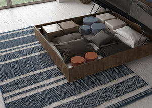 BS COM Letto matrimoniale contenitore 160x200 testata dritta noce